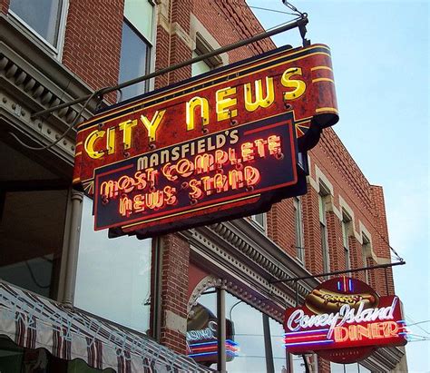 Mansfield, Ohio - City News and Coney Island Diner Advertising Signs ...