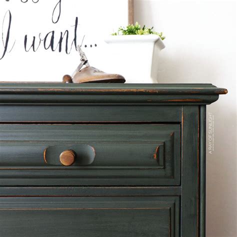 DIY Dark Green Nightstands Makeover