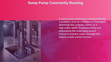 Sump Pump Constantly Running: A Comprehensive DIY Guide