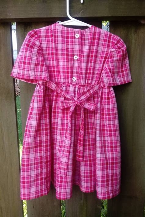 Vintage Style Dress Madras Dress Girls Size 3 Pink and Red - Etsy