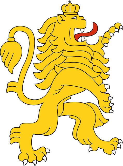 Animal Heraldry Lion Mammal Png Image - Bulgarian Coat Of Arms Lion Clipart - Large Size Png ...