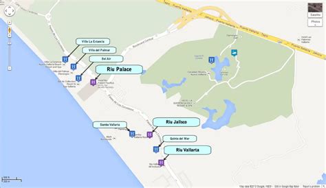 Map of Riu Hotels Puerto Vallarta