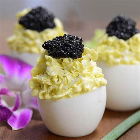 Caviar Deviled Eggs Recipe | Gourmet Food World