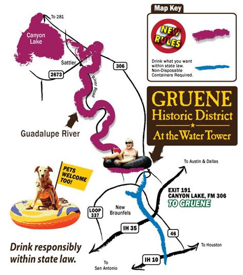 Guadalupe River Tubing Map - Show Me A Map Of Texas