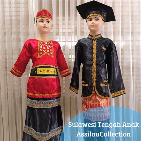 Jual Pakaian Tradisional Sulawesi Tengah Anak//Adat Tradisional Sulawesi Tengah Anak//Baju Adat ...