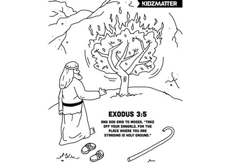 Free Printable Coloring Pages Of Moses And The Burning Bush - Printable ...