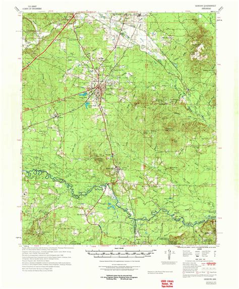 Gurdon, Arkansas 1972 (1973) USGS Old Topo Map Reprint 15x15 AR Quad 260084 - OLD MAPS