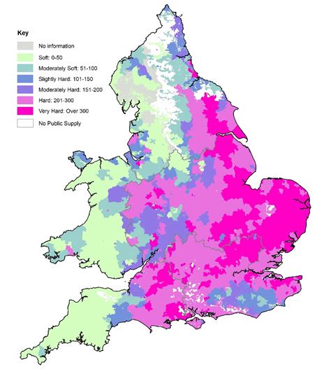 Hard Water Areas In the UK