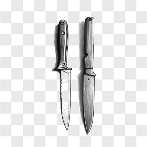 Download Hand-drawn Illustration of Two Knives Sketches Online - Creative Fabrica