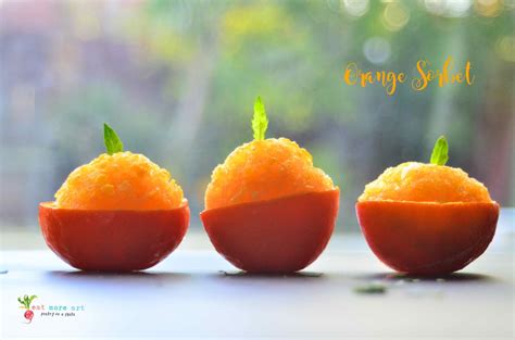 Orange Sorbet | A Palate Cleanser | Eat More Art