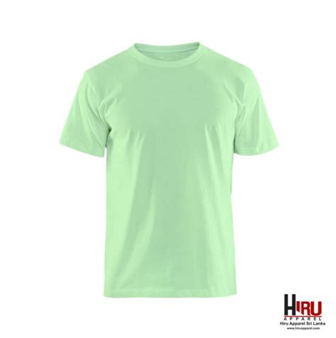 MINT GREEN UNISEX CREW NECK PLAIN T SHIRT - Hiru Apparels