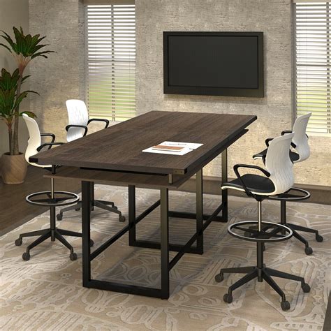 8' - 16' Standing Height Conference Table 42"H Counter Height Modern ...