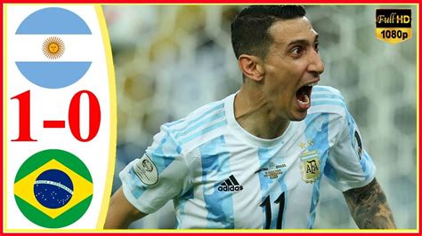 Argentina vs Brazil 1−0 - Extended Highlights & All Goals 2021 HD - YouTube