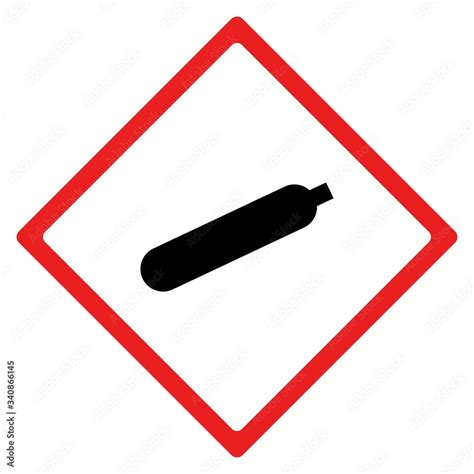 Gas cylinder hazard sign or symbol. Vector design isolated on white ...