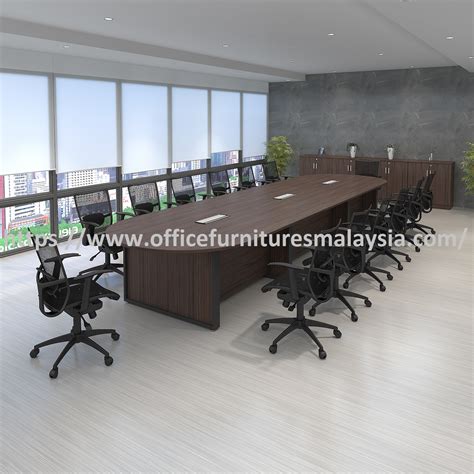 18 ft Modern Oval Meeting Room Table 18 Seater malaysia kuala lumpur ...