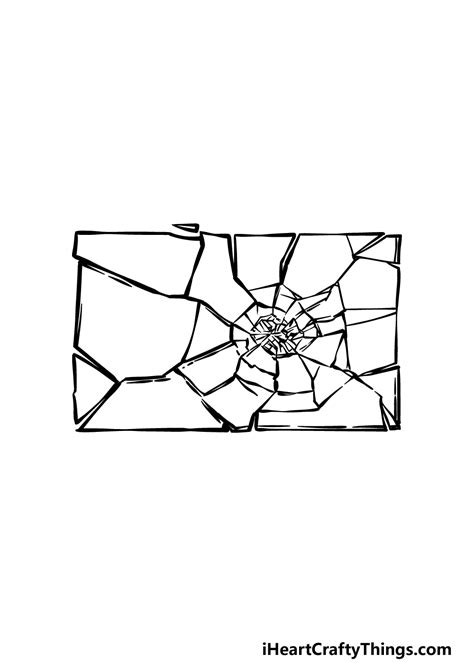 How To Draw Cracked Glass - Sinkforce15