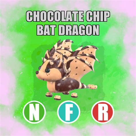 Chocolate Chip Bat Dragon NEON FLY RIDE Adopt Me - Buy Adopt Me Pets Cheap