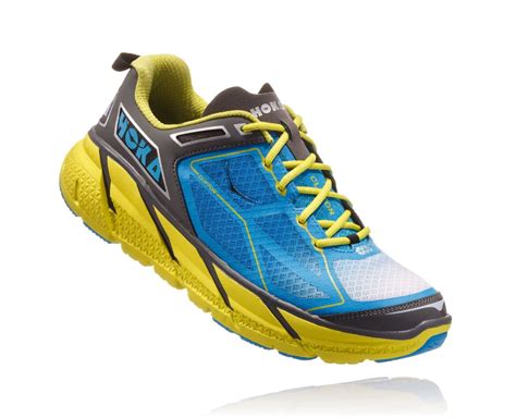 HOKA ONE ONE - Hoka One One Men's Clifton 1 Running Shoe, Citrus/Cyan, 8.5 D(M) US - Walmart.com ...