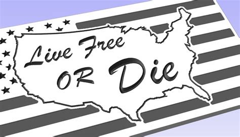 Live Free or Die American Flag Tribute Svg-eps-dxf-pdf File - Etsy