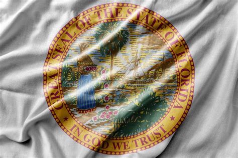 Waving Detailed National US Country State Flag of Florida Seal Stock ...