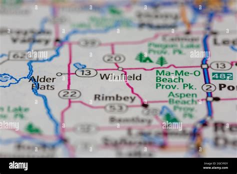 Map of winfield alberta hi-res stock photography and images - Alamy