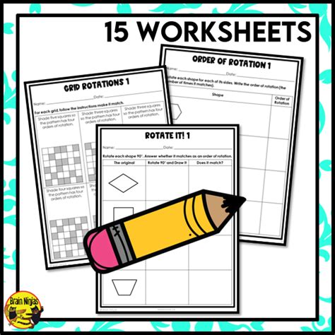 Rotational Symmetry and Order of Rotation Math Worksheets | Paper ...