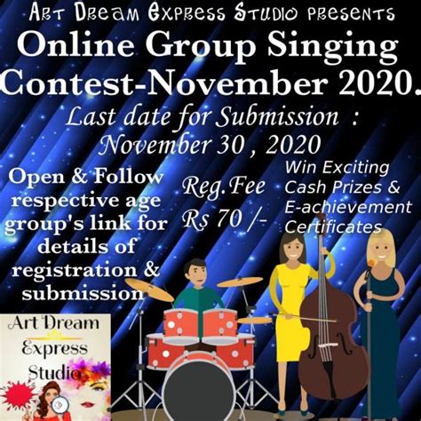 Online Group Singing Contest – November 2020 – Kids Contests