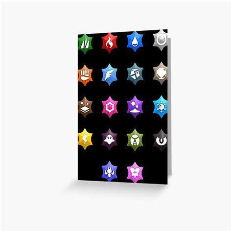 "Tera Type Icons" Greeting Card for Sale by Biochao | Redbubble