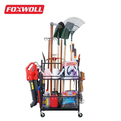 garden tool rack garden tool organizer - FOXWOLL