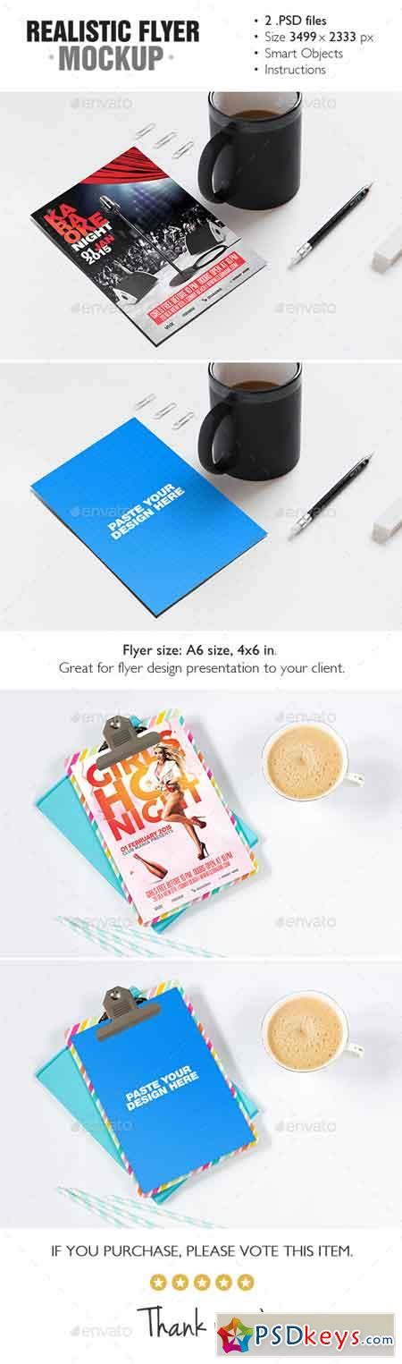 Realistic Flyer Mockup v.2 14512623 » Free Download Photoshop Vector Stock image Via Torrent ...