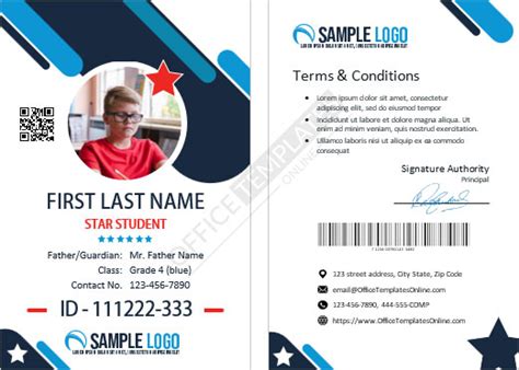 12+ FREE Student ID Card Templates in MS Word Format