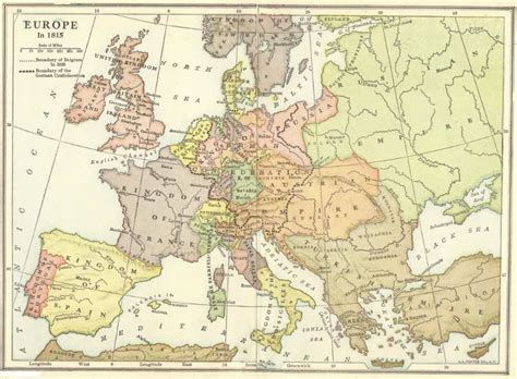 Map of Europe in 1815 Post-Napoleon | Student Handouts