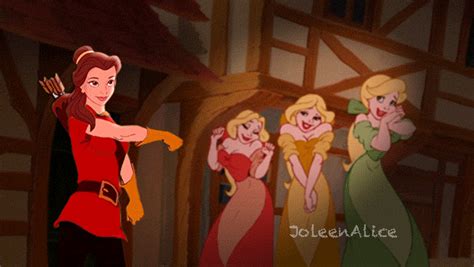 Belle as Gaston - Childhood Animated Movie Heroines Photo (38775550) - Fanpop