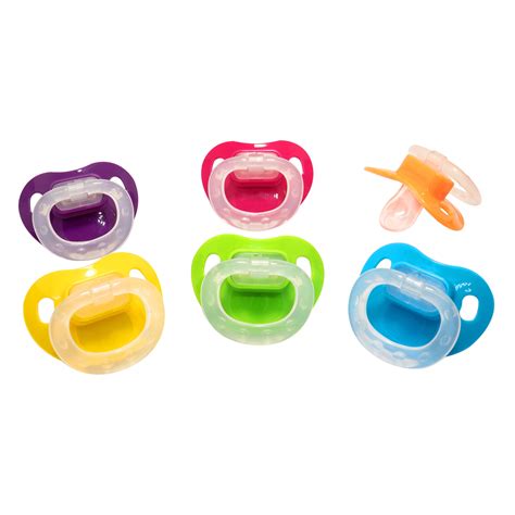 Parent's Choice Silicone Pacifiers, 0+ Months, 2 Counts (Colors May ...