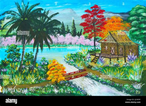 Oil painting art thailand hi-res stock photography and images - Alamy