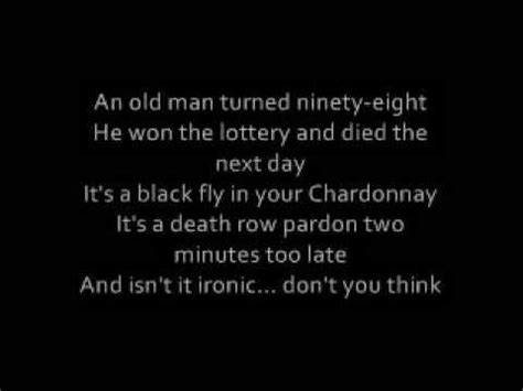 Alanis Morissette - Ironic Lyrics - YouTube Music