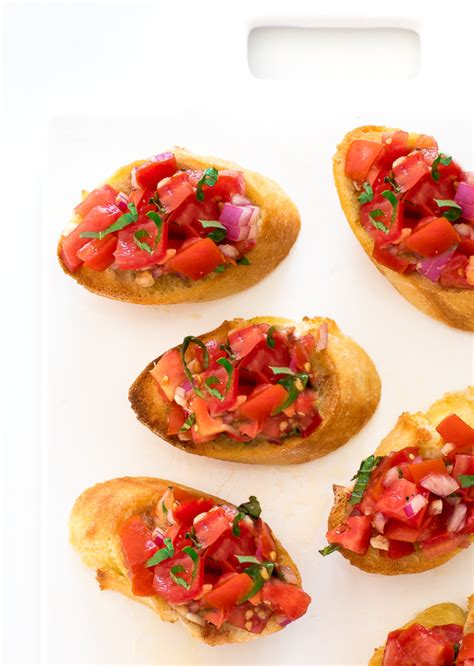 Easy Bruschetta with fresh Basil and Garlic! - Chef Savvy