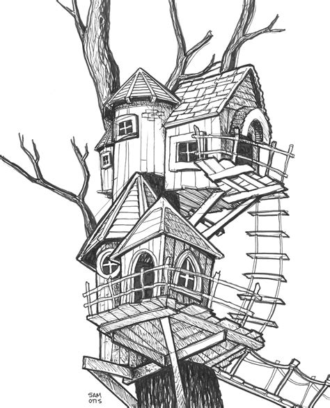 Tree house sketch – Just Sketches