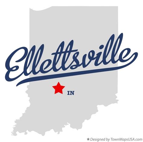 Map of Ellettsville, IN, Indiana