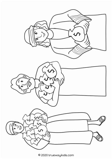 Parable Of The Talents Coloring Page