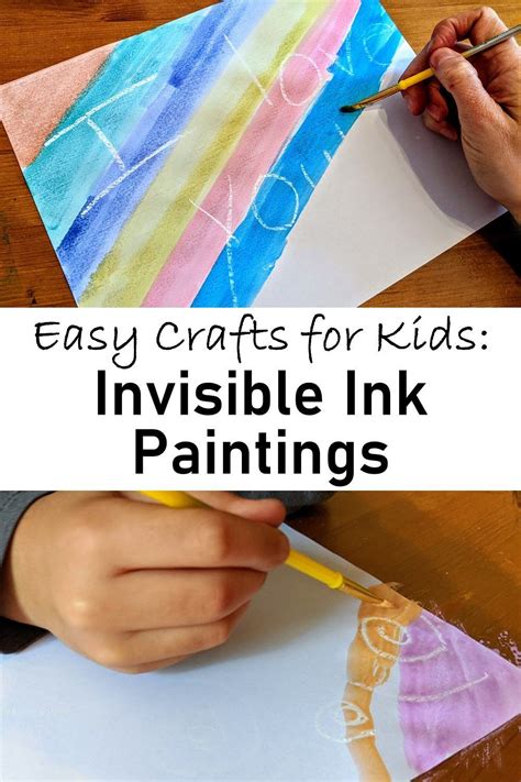 Painting With Invisible Ink - This fun and easy crafts for kids will delight children of all ...