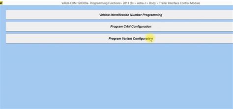 Program Trailer Interface Module for Opel Astra-J by OPCOM - Auto Repair Technician Home