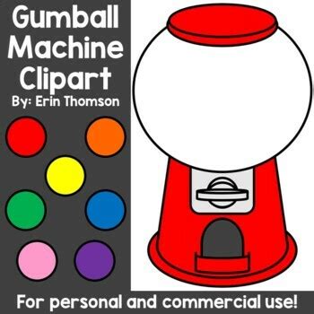 Gumball Machine Clipart by Erin Thomson's Primary Printables | TPT