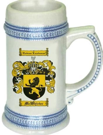 Mcwhirter Coat of Arms Stein / Family Crest Tankard Mug - Coat of Arms