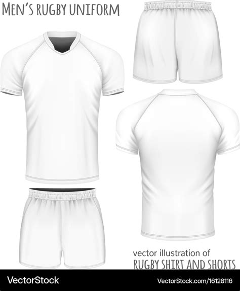 Rugby jersey and shorts Royalty Free Vector Image