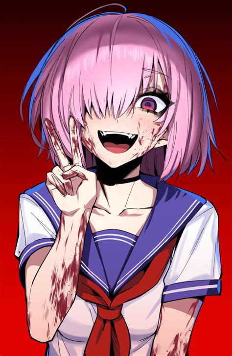 Cute blood-stained smile (Daily Yandere #72) : r/yandere