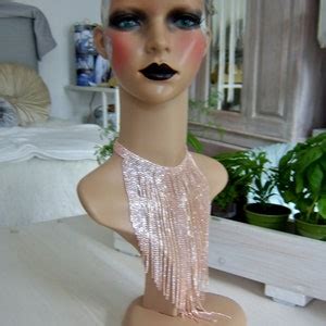 Art Deco Flapper Waterfall Showgirl Choker Necklace Theatrical Costume Drag Queen Jewellery ...