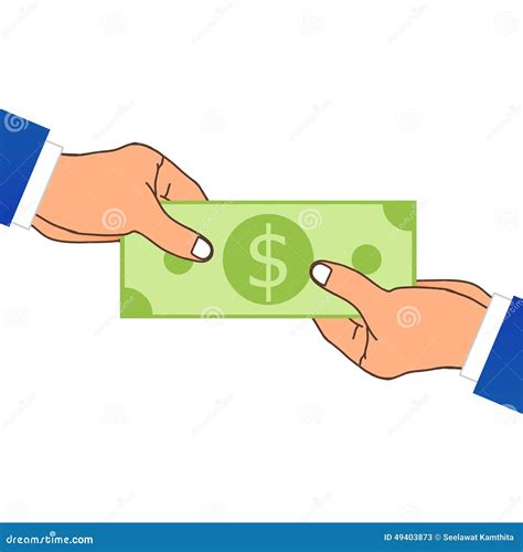 One Hand Giving a Money. Vector Illustration Stock Illustration ...