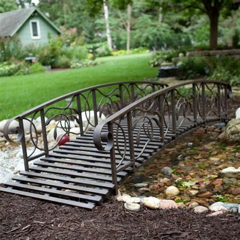 Coral Coast Willow Creek 8-ft. Metal Garden Bridge - Walmart.com - Walmart.com