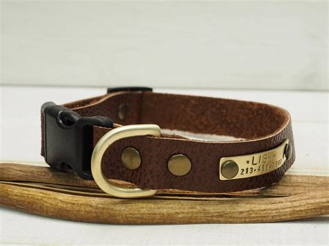 Dog Collar Brown Dog Collar Leather Dog Collar Dog Collar - Etsy